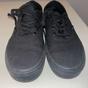 Black vans, size 6